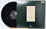 Vinyl record with red label featuring a band photo and tracklist on a white background