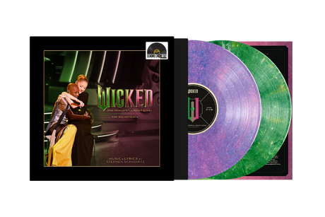 Vinyl record set with 'Wicked' cover art and multicolored disc