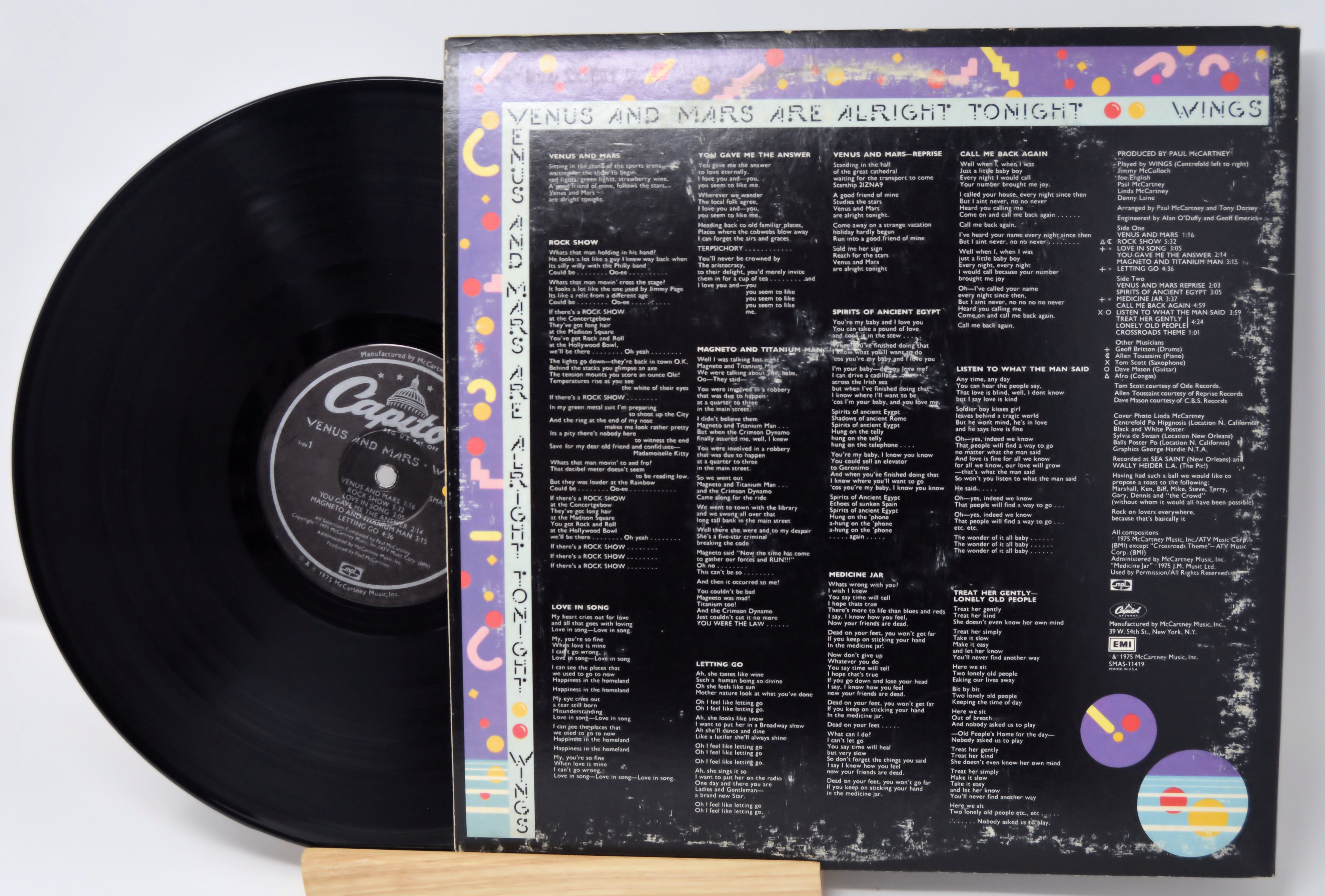 Wings - Venus And Mars, Vinyl Record Album LP, Used – Joe's Albums