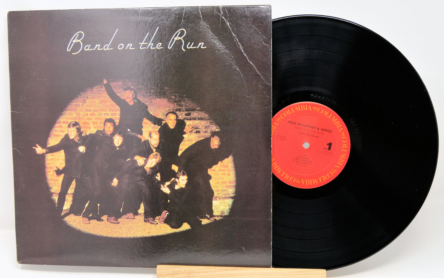 Vinyl record with 'Tears for Fears' album cover showing two faces.