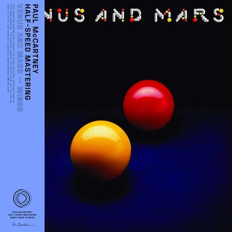Album cover with two colored balls on a dark background, featuring text at the top.