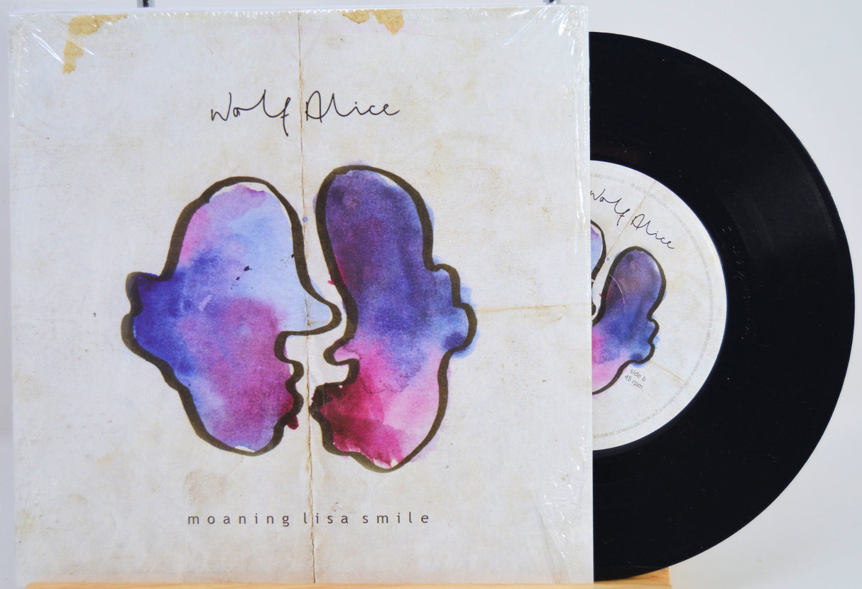 Wolf Alice Moaning Lisa Smile 7-inch vinyl record with abstract watercolor cover art