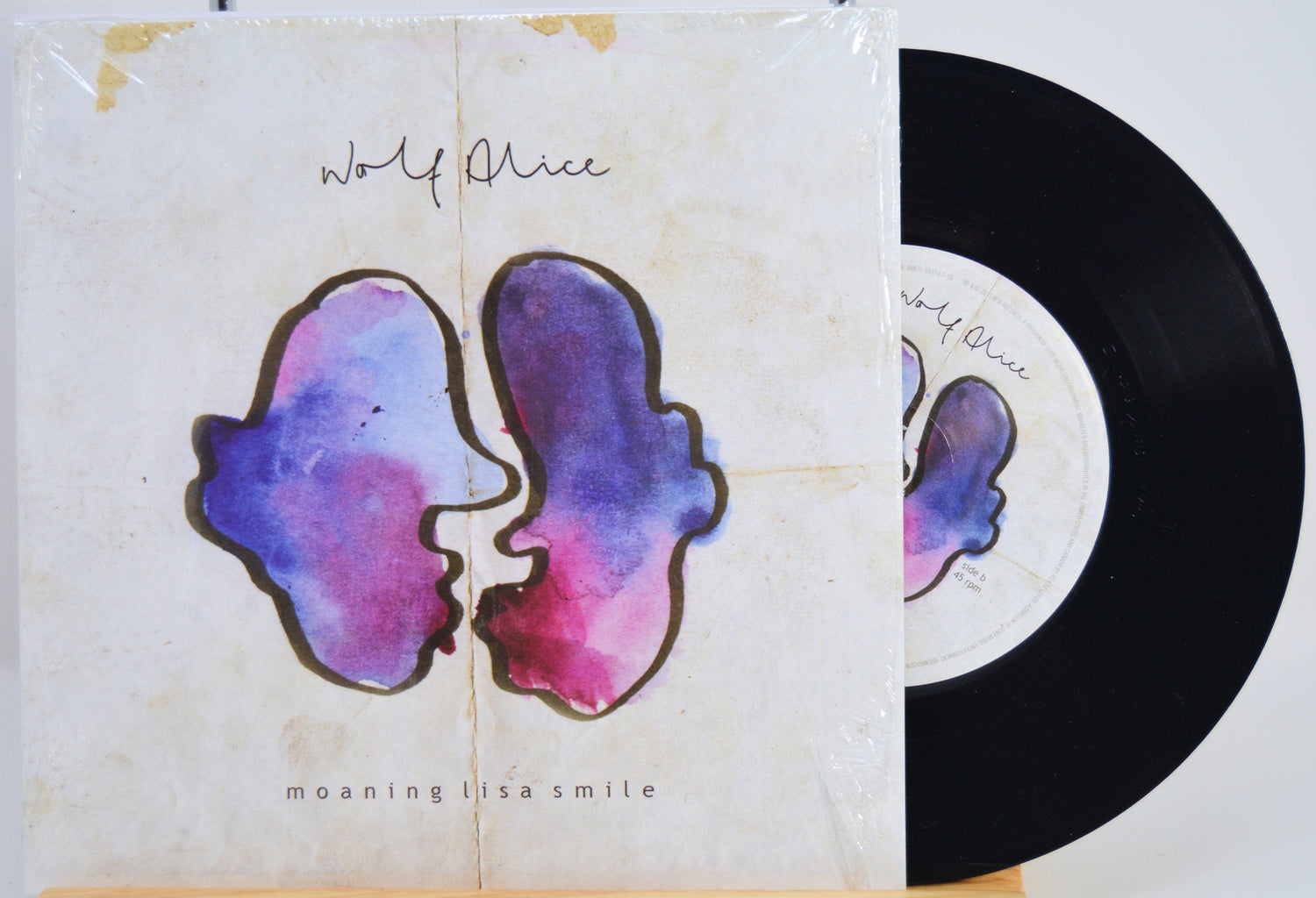 Wolf Alice Moaning Lisa Smile 7-inch vinyl record with abstract watercolor cover art