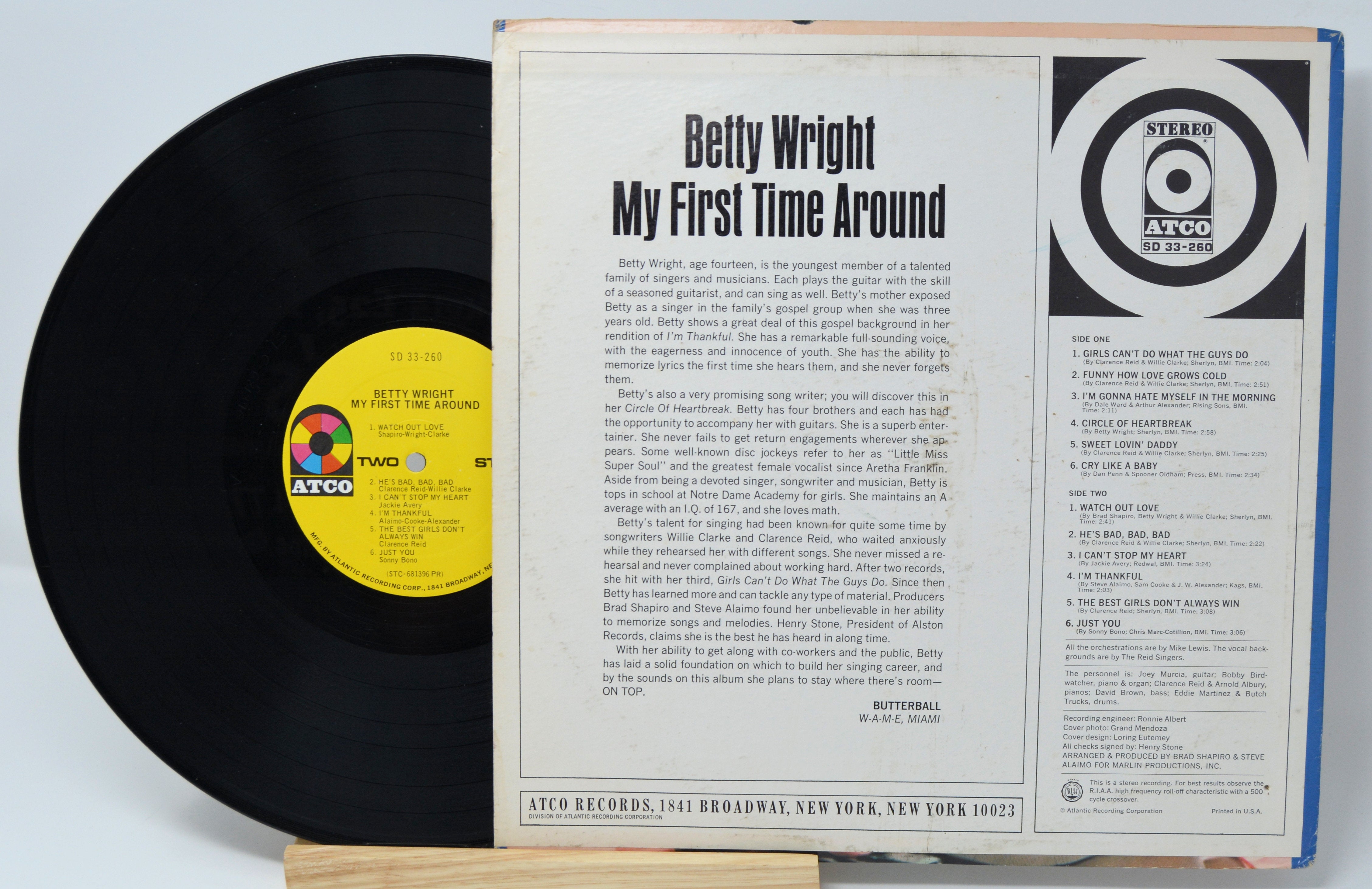 Betty Wright - My First Time Around, Vinyl Record Album LP, ATCO