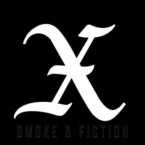 A white 'X' on a black background with the words 'SMOKE & FICTION' below it.