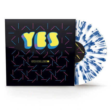 Vinyl record with a colorful 'YES' cover design on a white background