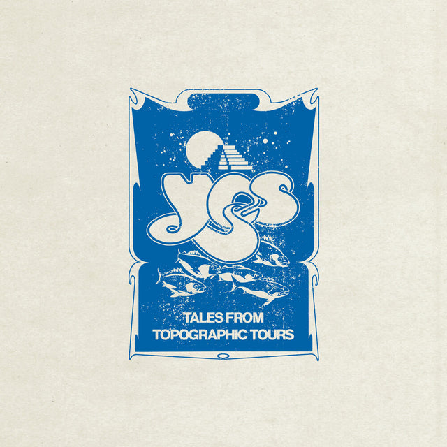 Album cover with 'Yes' logo and text on a beige background