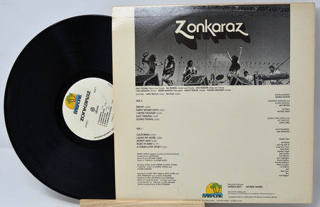 Vinyl record with Zonkaraz album cover showing tracklist and artwork.