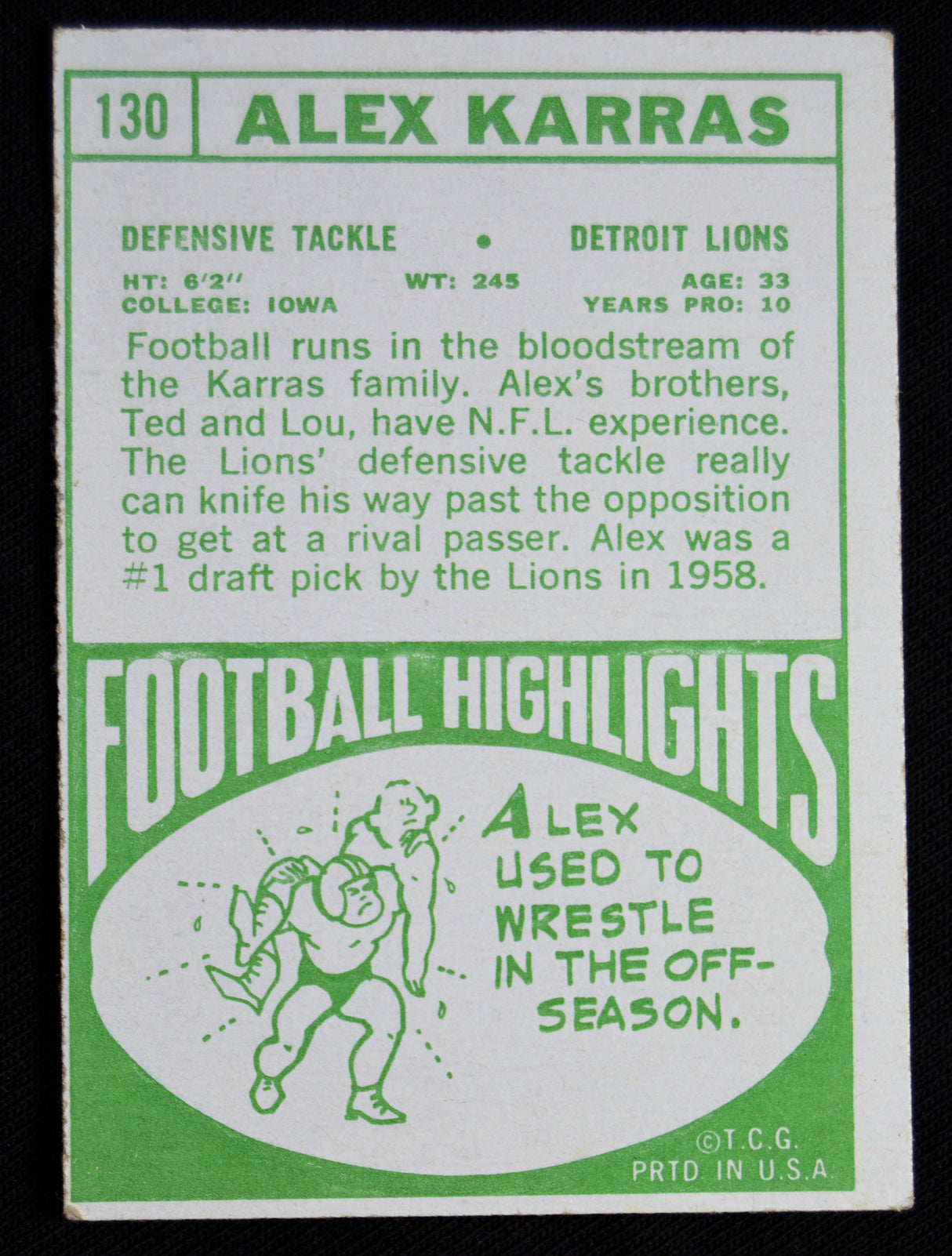 Karras, Alex - 1968 Topps