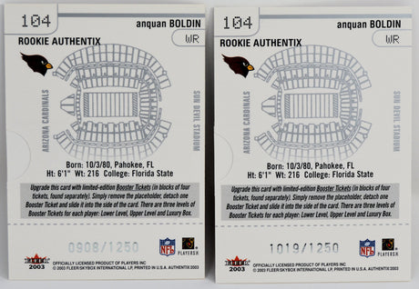 Boldin, Anquan - 2003 Fleer Authentix