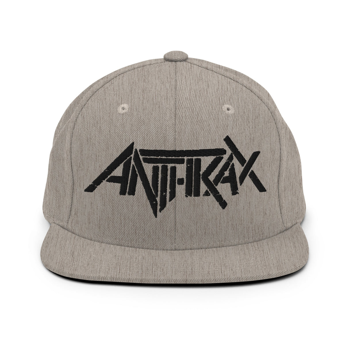 Anthrax - Black on Gray Snapback HD Embroidered Hat