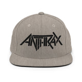 Anthrax - Black on Gray Snapback HD Embroidered Hat