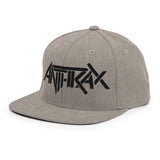 Anthrax - Black on Gray Snapback HD Embroidered Hat