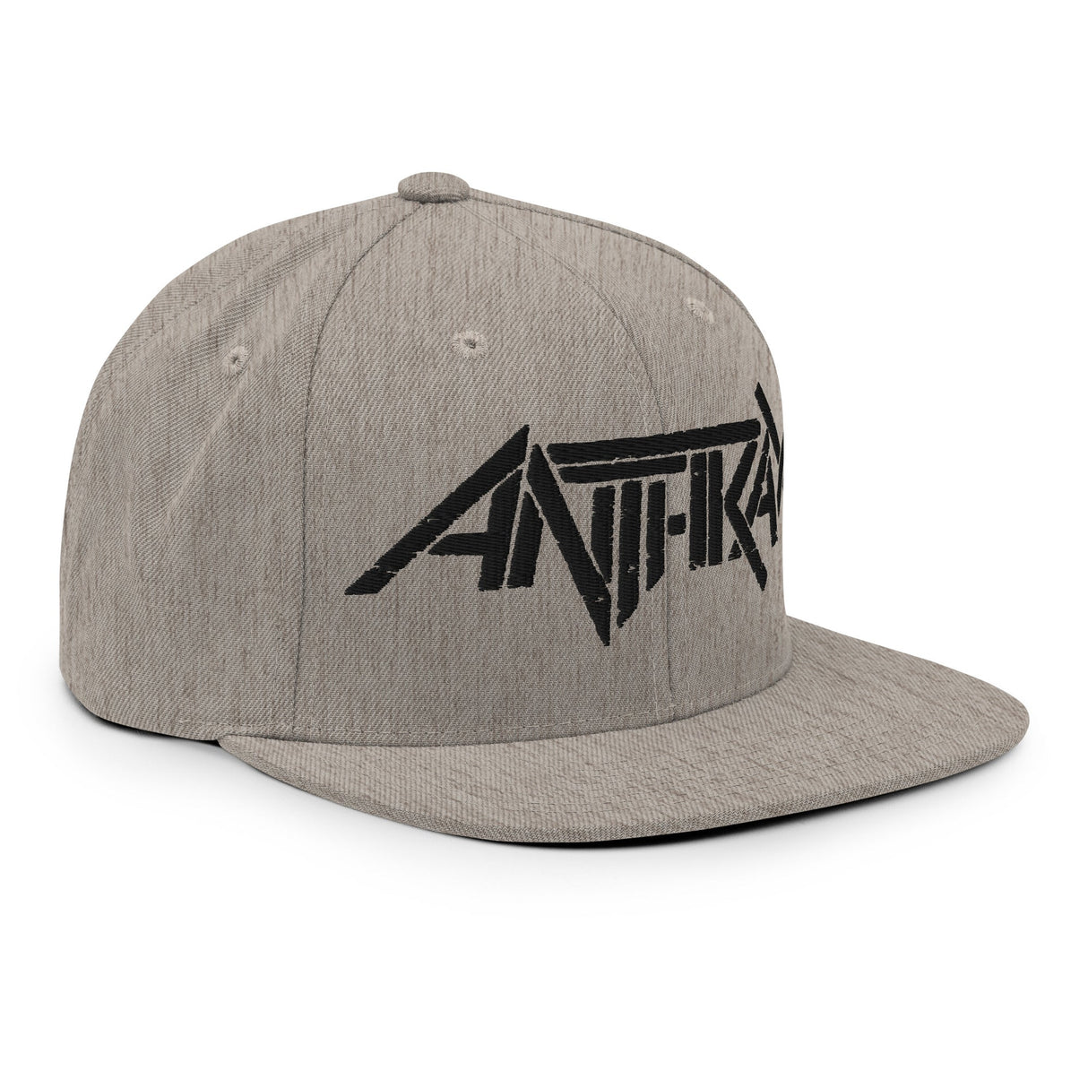 Anthrax - Black on Gray Snapback HD Embroidered Hat