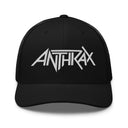 Anthrax - White on Black Trucker HD Embroidered Hat