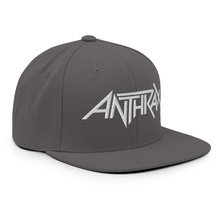 Anthrax - White on Gray Snapback HD Embroidered Hat