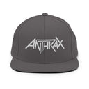Anthrax - White on Gray Snapback HD Embroidered Hat