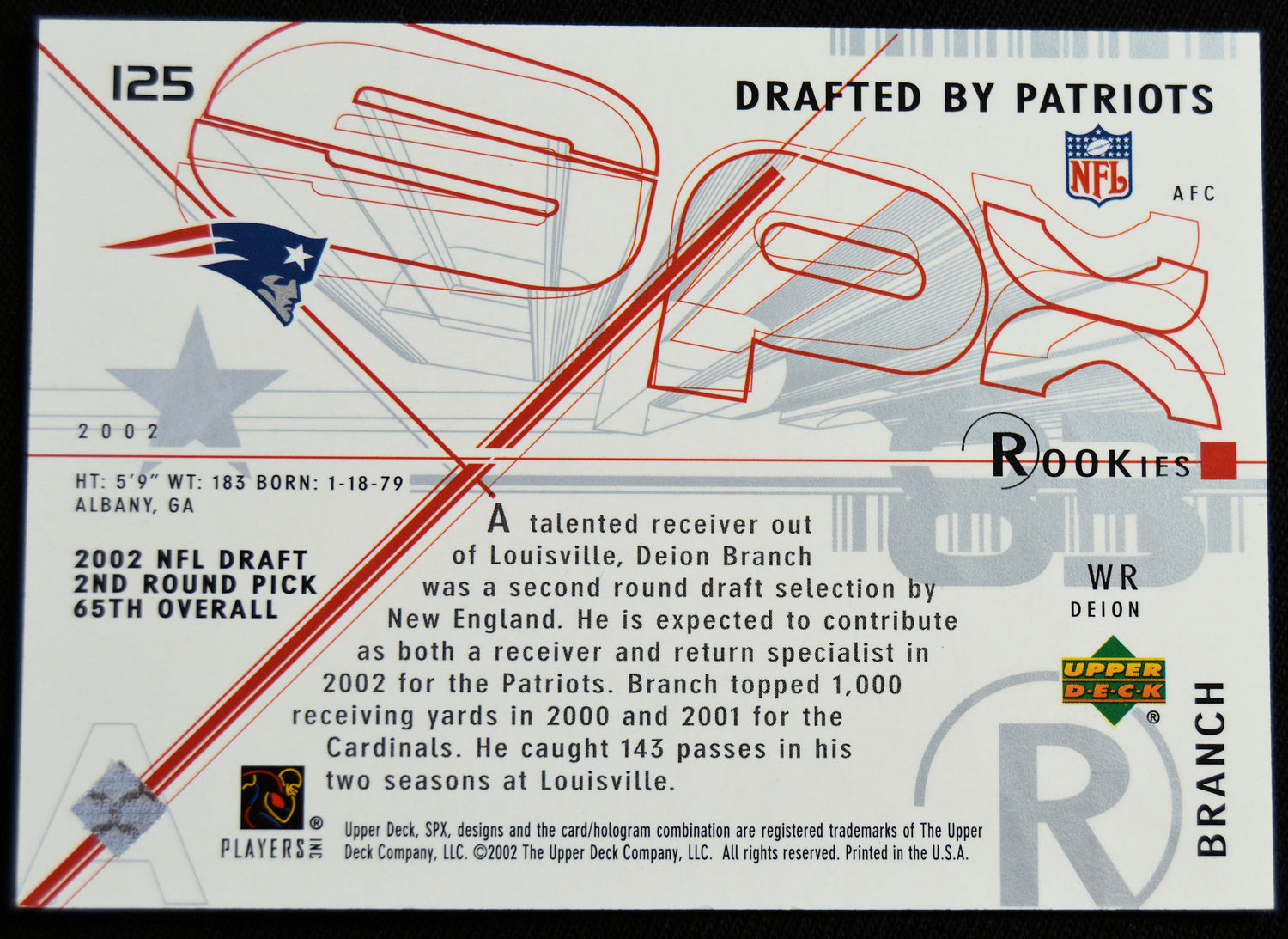 Branch, Deion - 2002 SPX RC