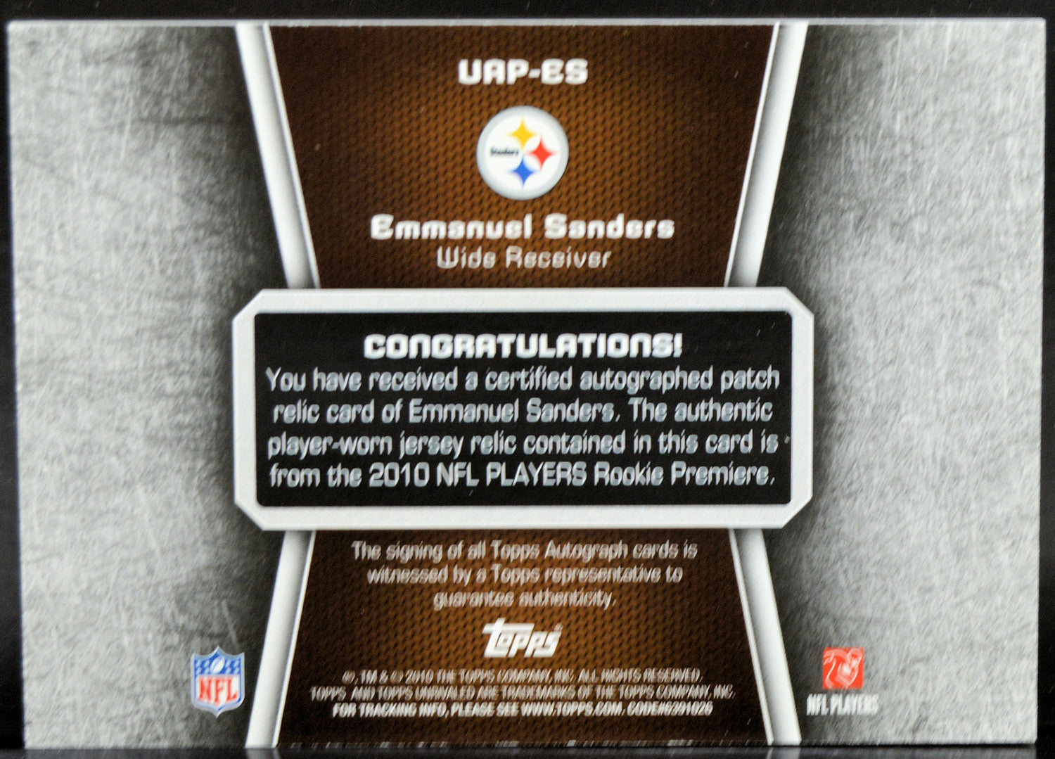 Sanders, Emmanuel - 2010 Unrivaled Auto