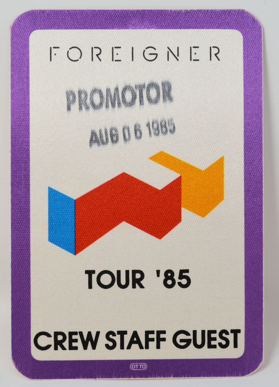Foreigner - 1985 Backstage Pass