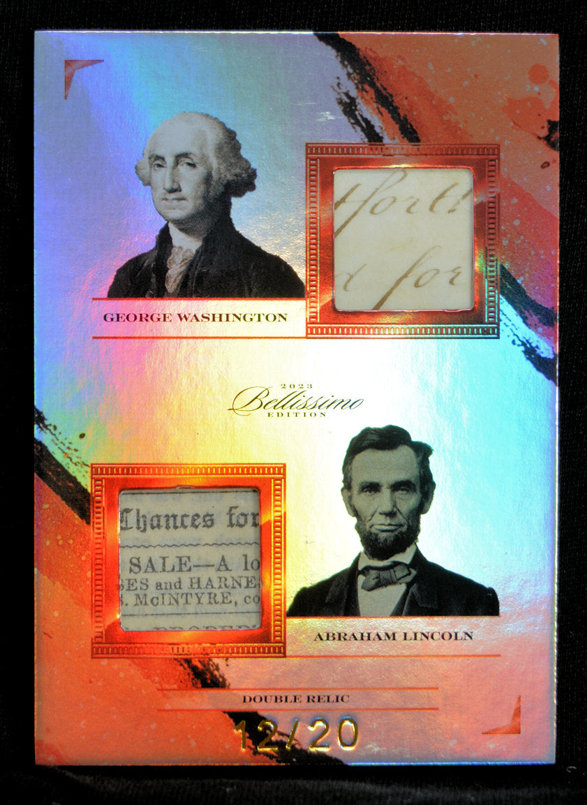 Washington / Lincoln - Dual Relic Card #12/20