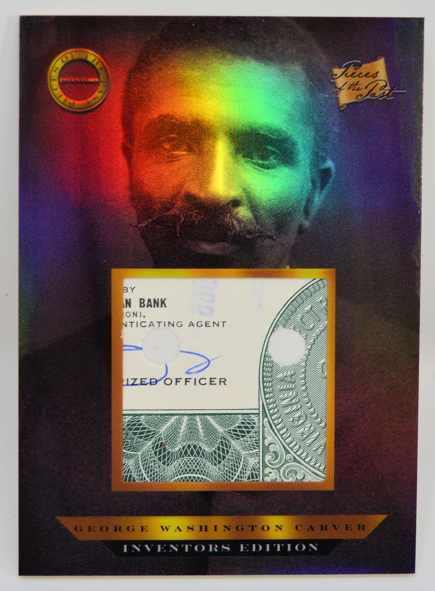 George Washington Carver - Jumbo Relic Card, Keepsake Pieces of the Past Inventors