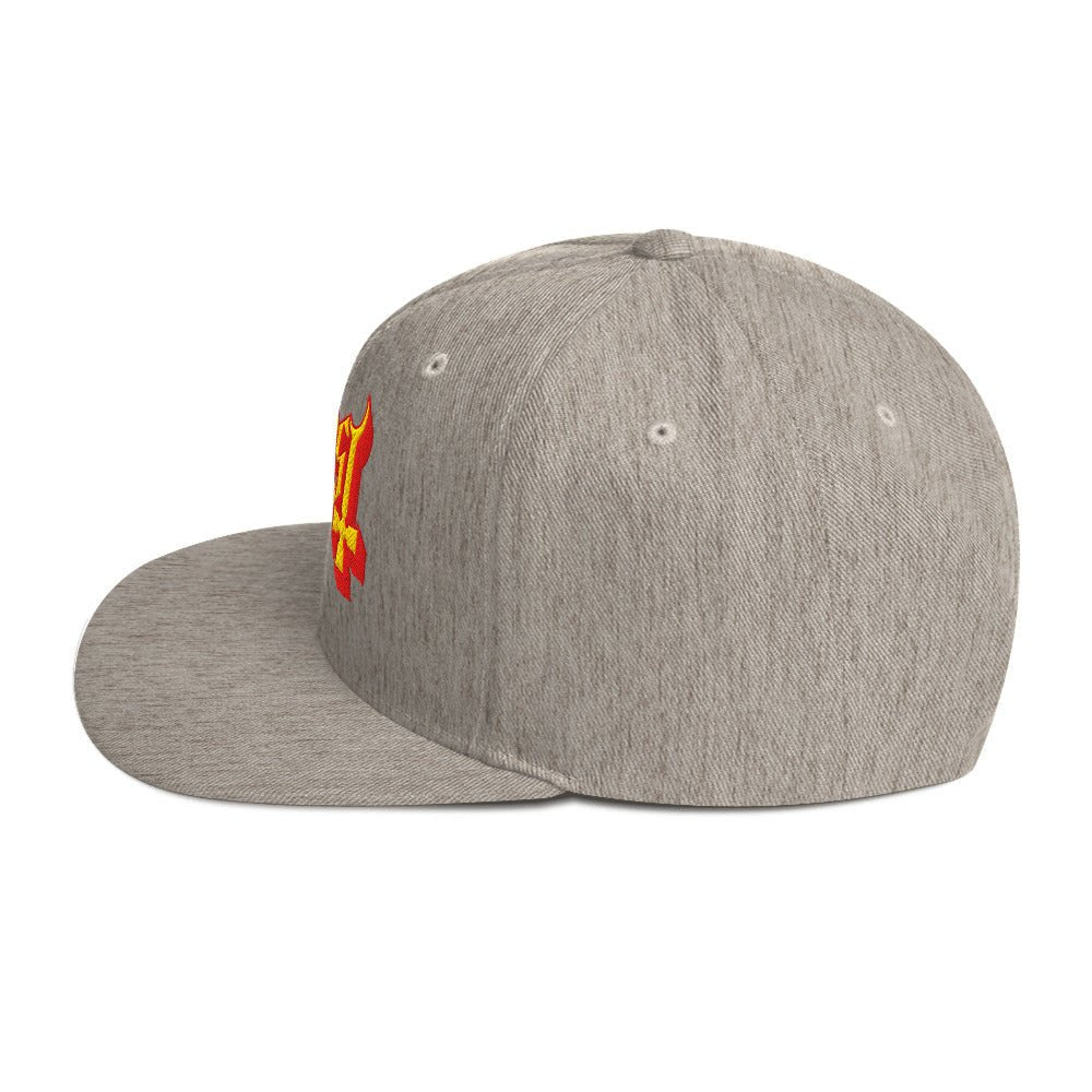 Ghost Logo Embroidered Snapback Hat