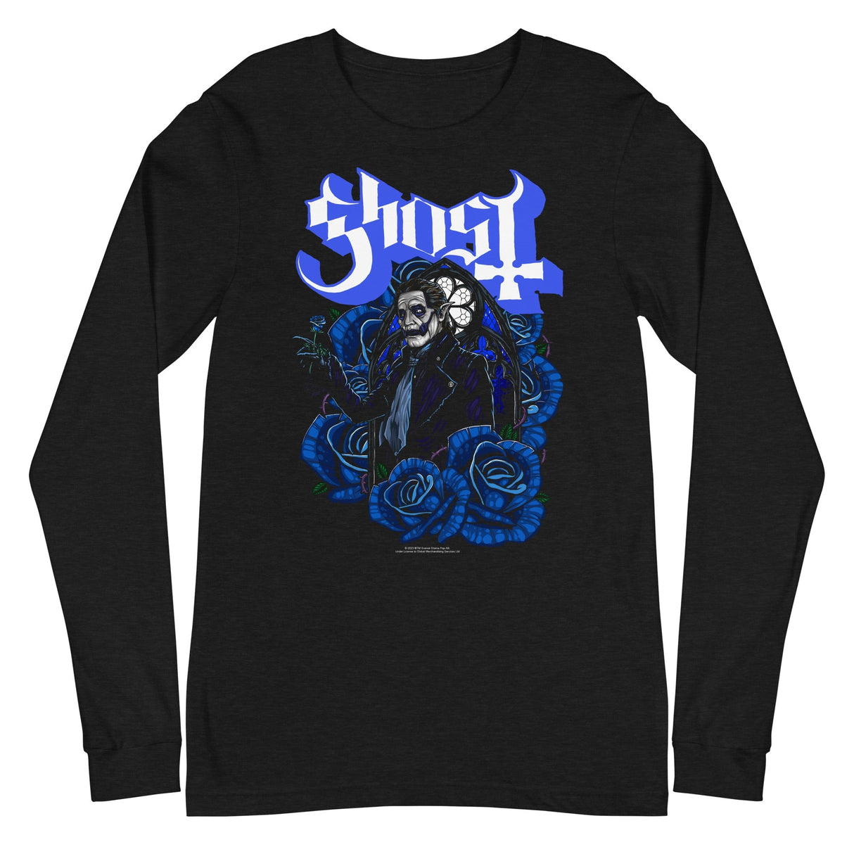 Ghost - Blue Roses Long Sleeve T-Shirt