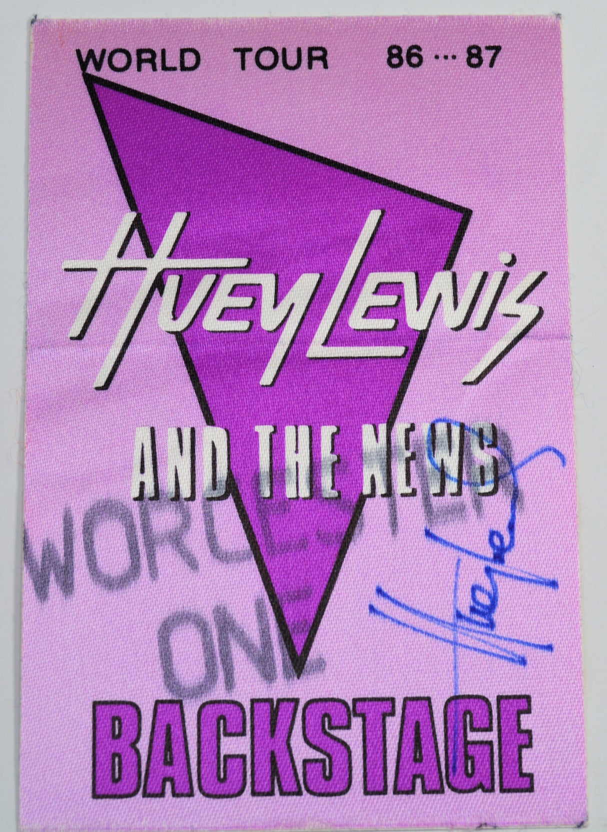 Lewis, Huey - Signed Backstage Pass