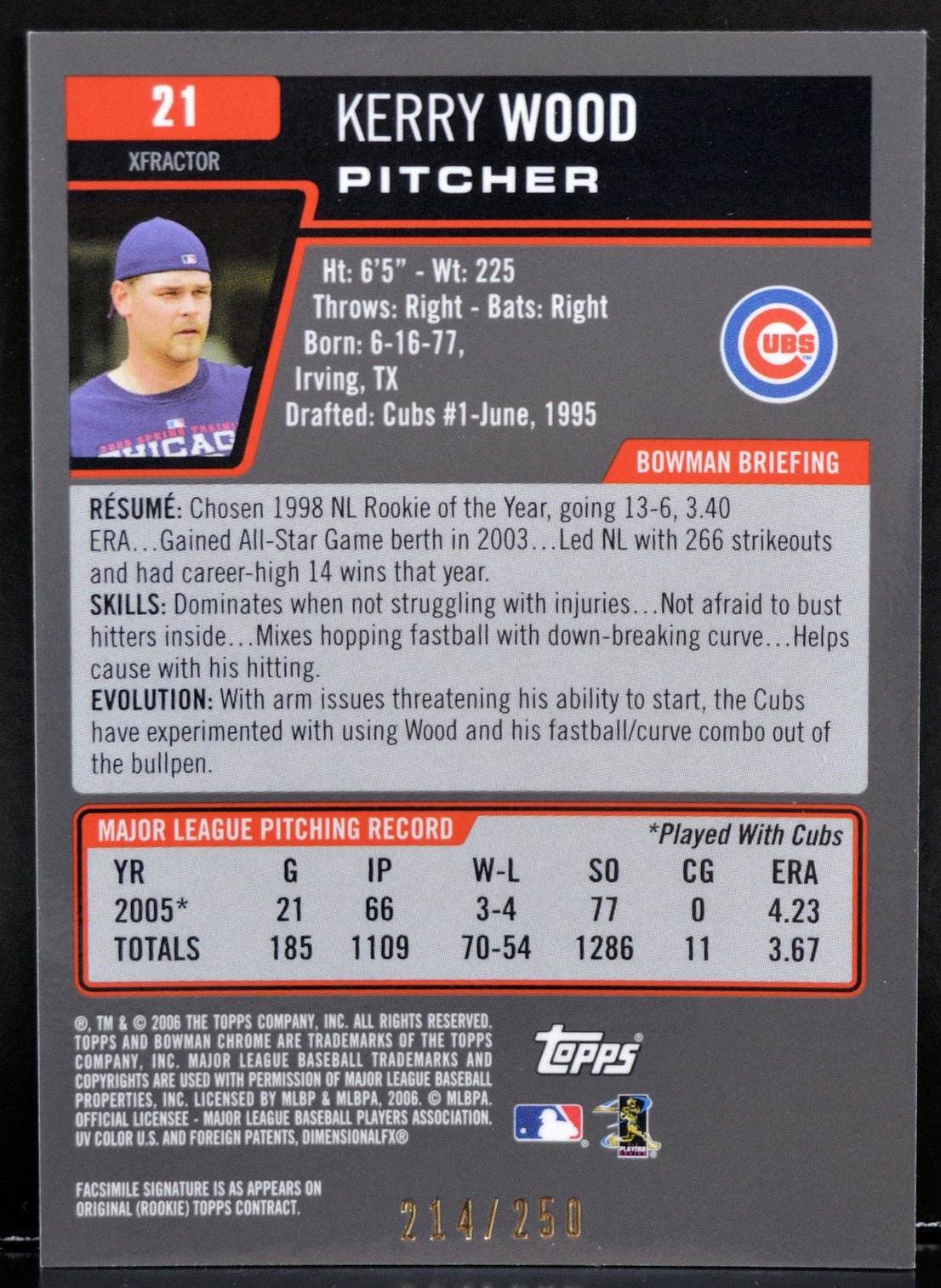 Wood, Kerry - 2006 Bowman Chrome XFractor