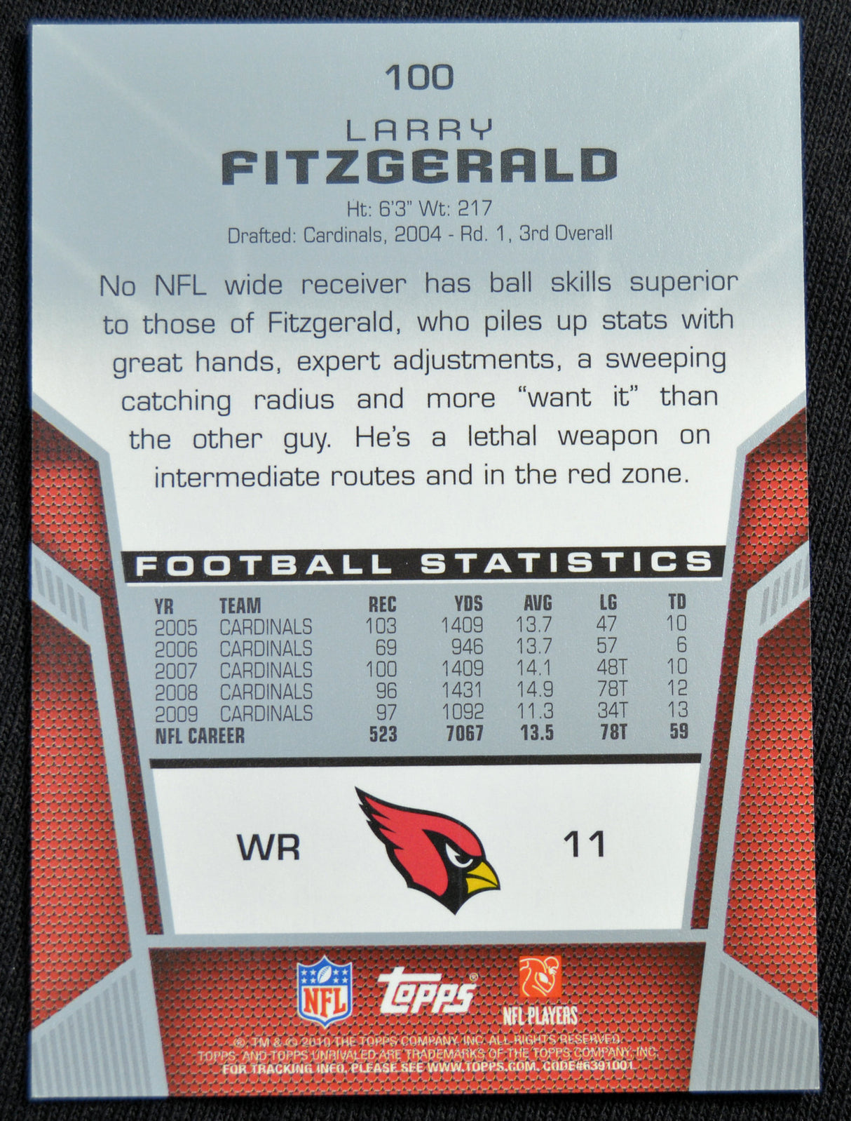 Fitzgerald, Larry - 2010 Tops Unrivaled 03/10