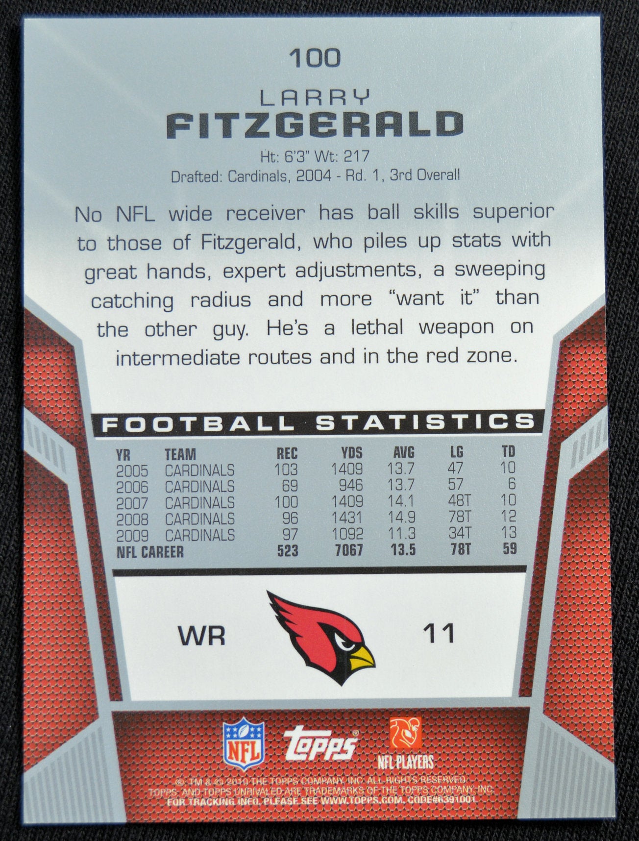 Fitzgerald, Larry - 2010 Tops Unrivaled 03/10