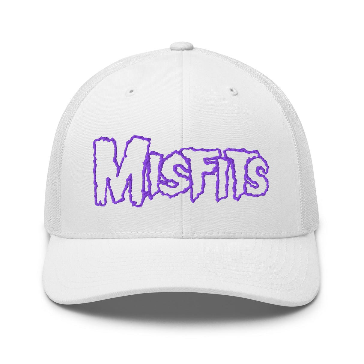 Misfits - Purple on White Trucker HD Embroidered Hat
