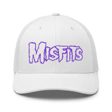Misfits - Purple on White Trucker HD Embroidered Hat