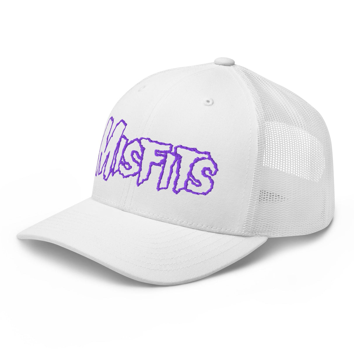 Misfits - Purple on White Trucker HD Embroidered Hat