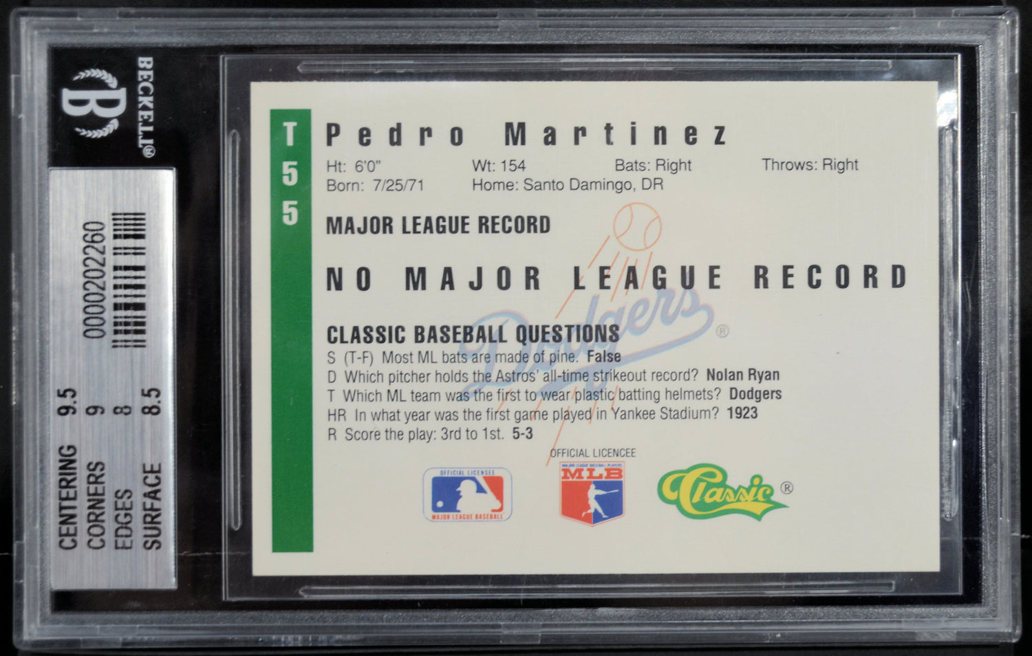 Martinez, Pedro -  1991 Classic III