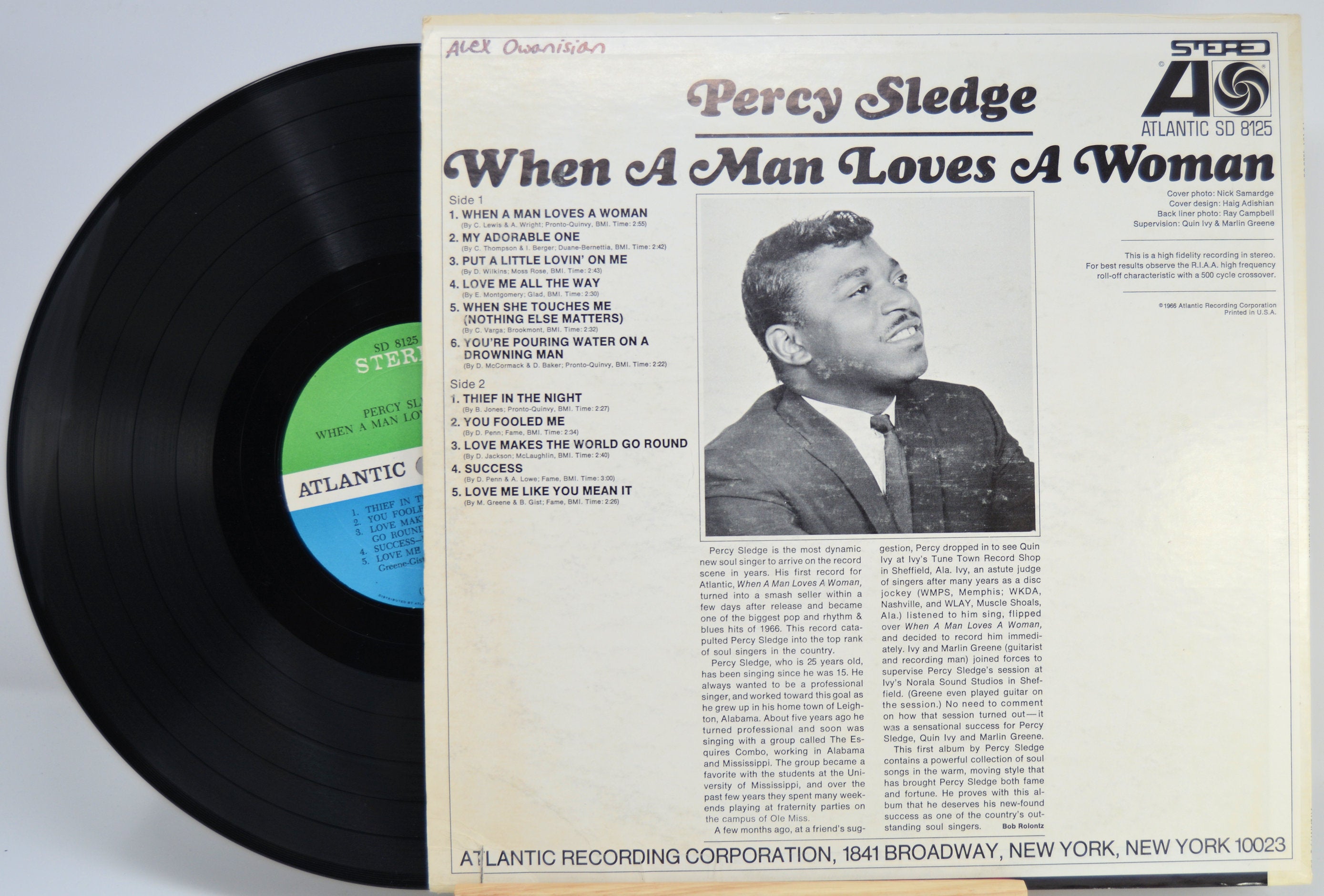 Percy Sledge - When A Man Loves A Woman, Vinyl Record Album LP – Joe's