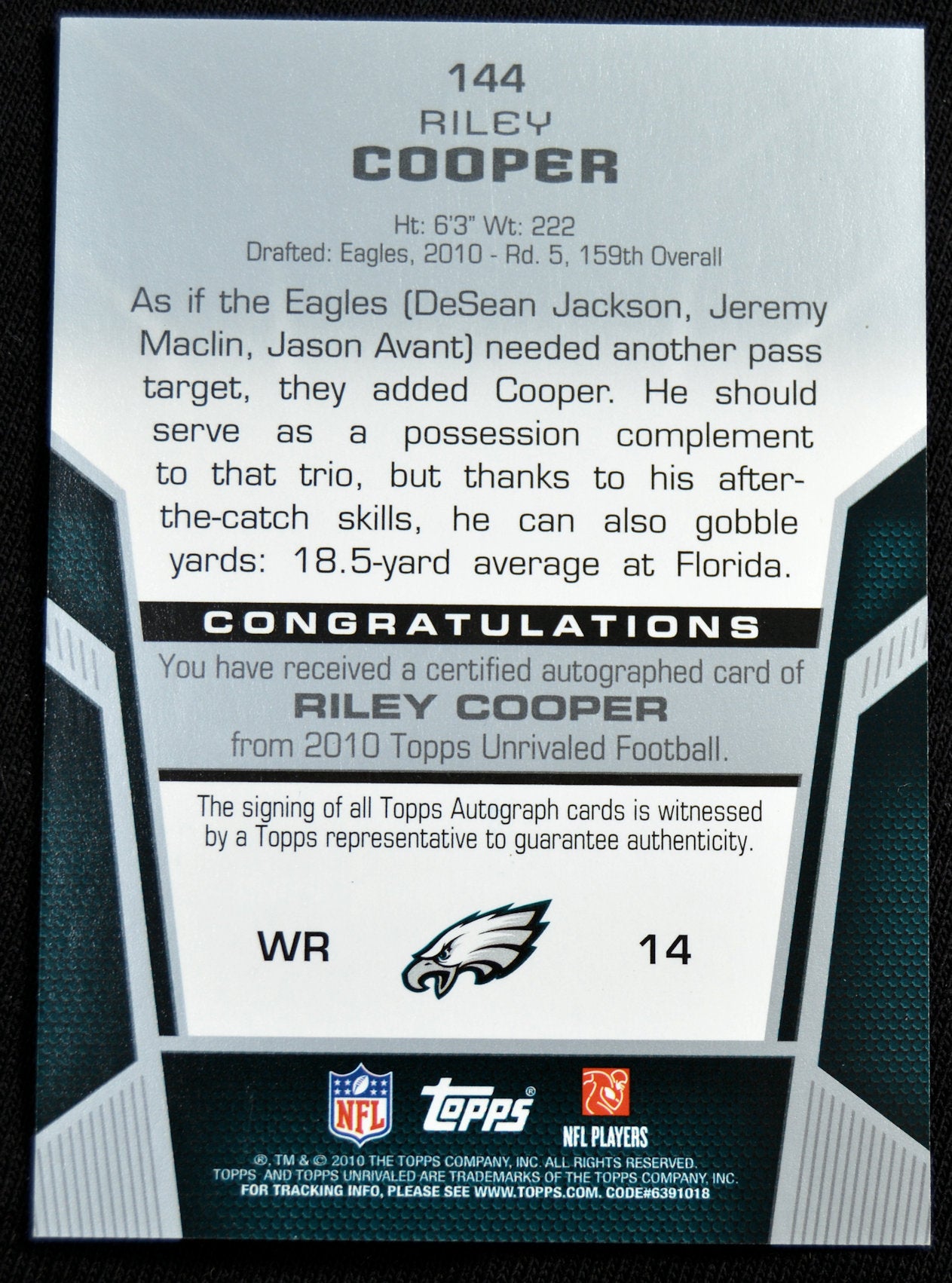 Cooper, Riley - 2010 Unrivaled Auto RC