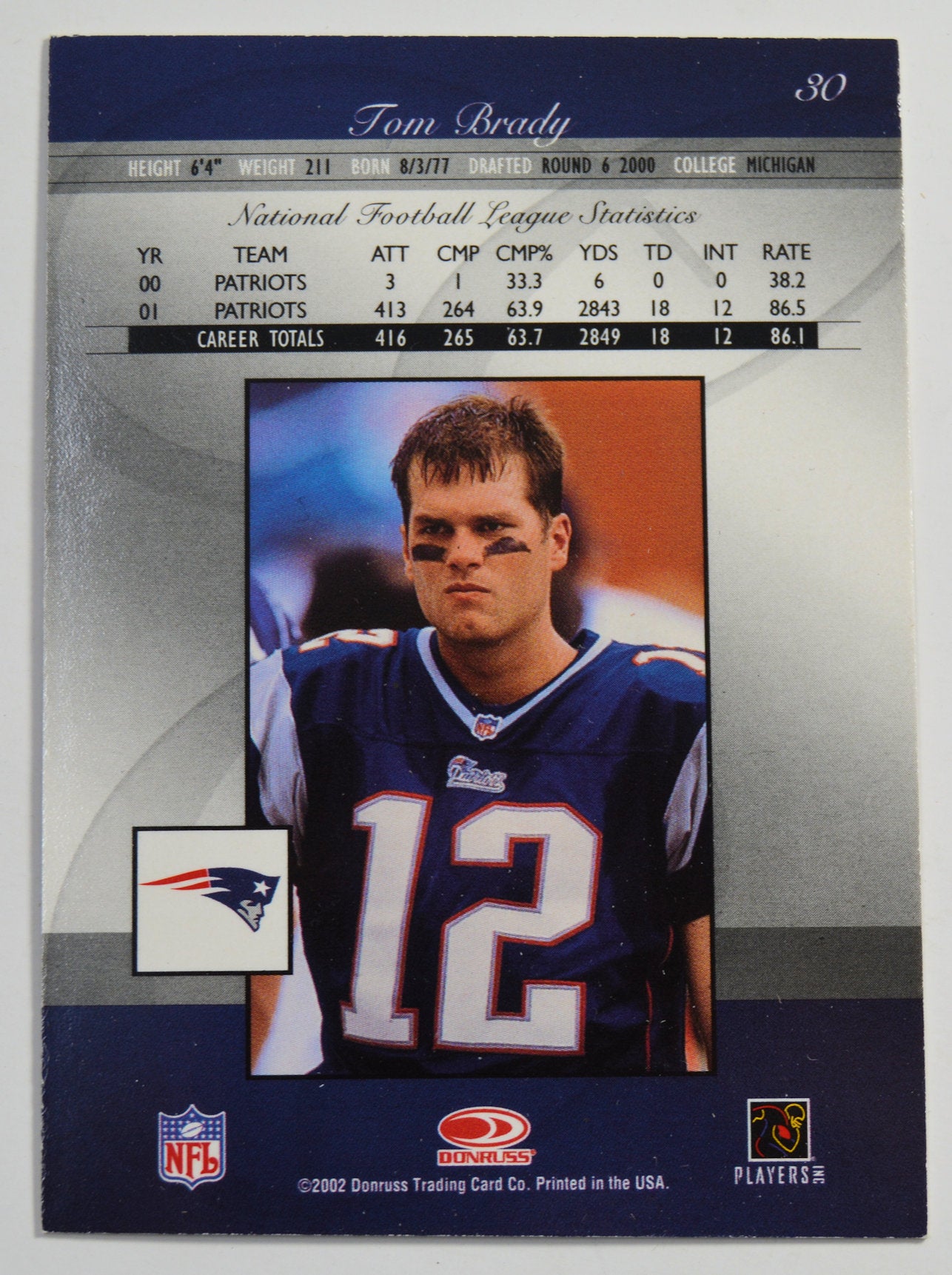 Brady, Tom - 2002 Donruss Elite
