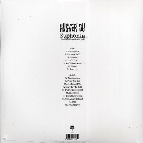 Husker Du – Euphoria Portland Broadcast 1981