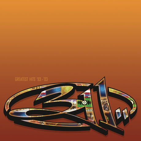 Cover art for 311 - Greatest Hits vinyl record featuring stylized text and a graphic representation of the band.