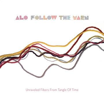 A vinyl record titled 'ALO Follow The Yarn' with a colorful abstract pattern on the cover.