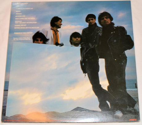 Album cover featuring a band with the title 'The A's' and a beach scene.