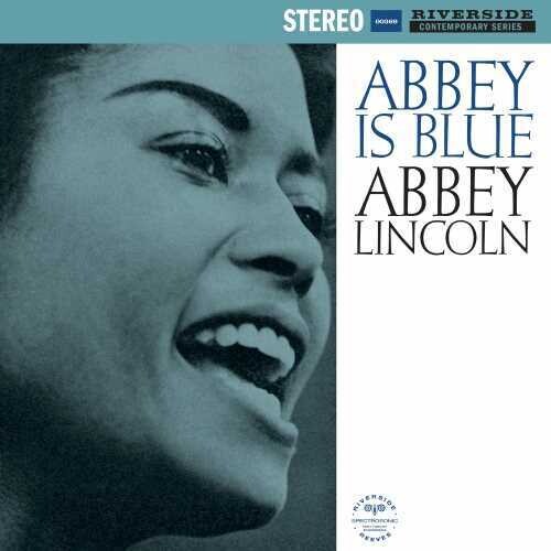 Album cover of 'Abbey Is Blue' by Abbey Lincoln with a close-up of the artist's face.