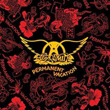 Vinyl record with red cover featuring 'Aerosmith' logo and design