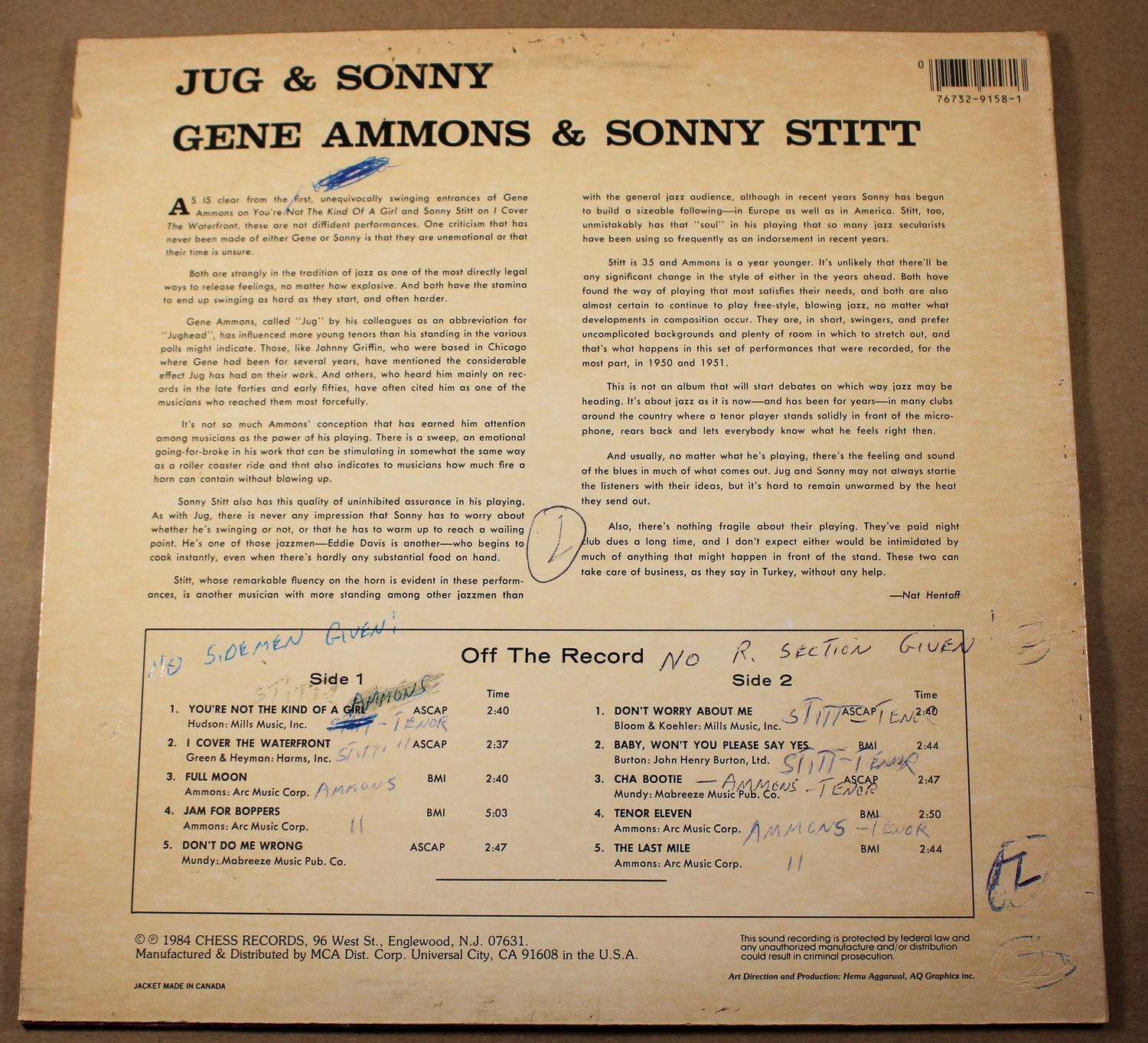 Ammons & Stitt - Jug & Stitt