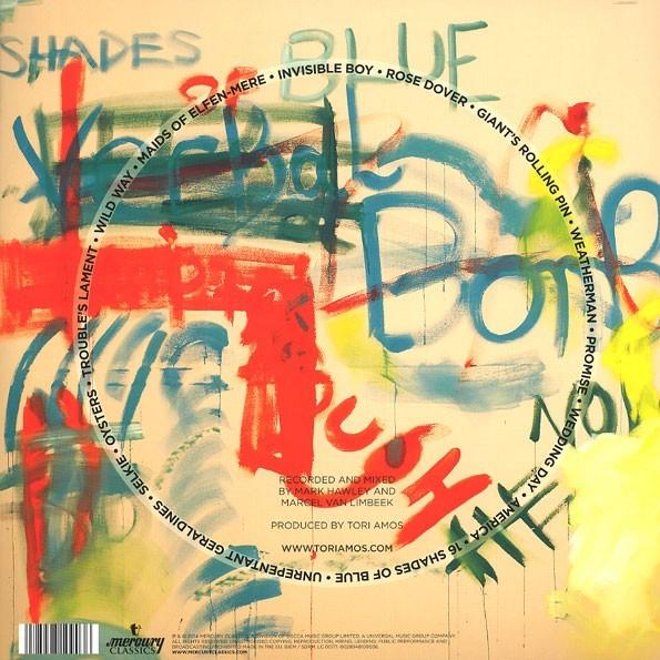 Album cover featuring a person with long hair against a colorful graffiti background, with 'Tori Amos' text.