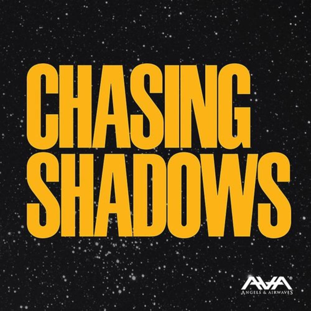 Yellow indie verision of the vinyl record cover for Angels And Airwaves 'Chasing Shadows'.
