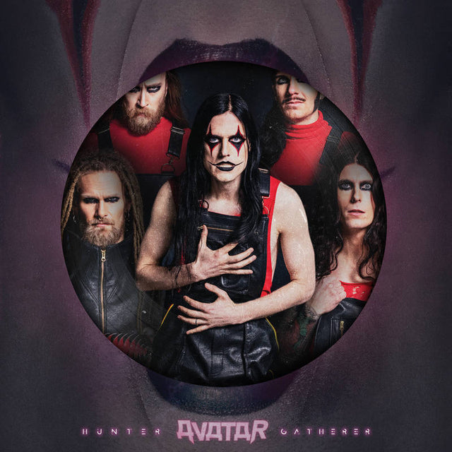 Limited edition vinyl record of Avatar's album 'Hunter Gather', featuring a picture of the band on the cover.