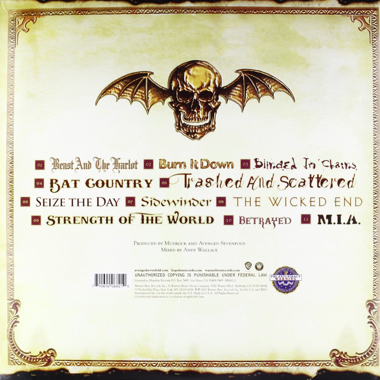 Avenged Sevenfold - City Of Evil